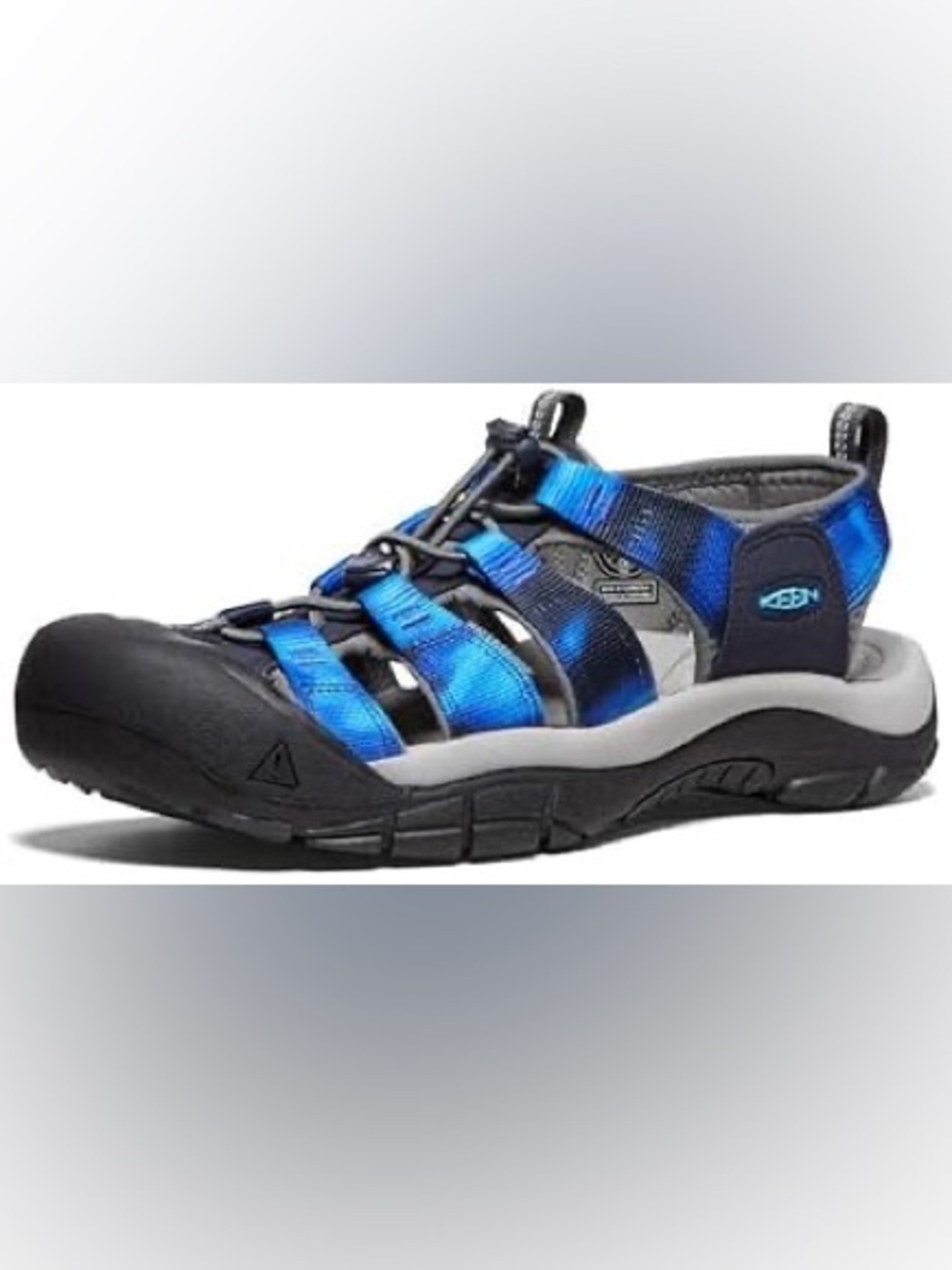 KEEN Men's 9 Newport H2 Closed Toe Water Sandals, Northern Lights/ Sky Captain